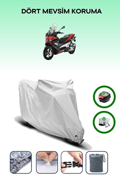 Breen Gray Rear Bag and Lock Compatible Aprilia Sr Max 300 I.E Compatible Mot...
