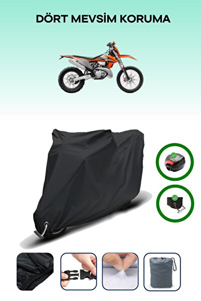 Breen Black Rear Bag and Lock Compatible Ktm 300 Exc Tpi Compatible Engine Cover