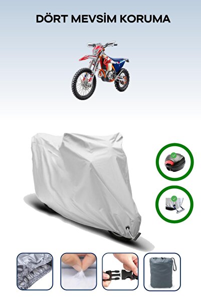 Breen حقيبة خلفية رمادية اللون ومتوافقة مع قماش المحرك المتوافق مع KTM 250 EXC Six Days