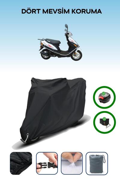 Breen Black Rear Bag and Lock Compatible Kuba Fighter 80 Compatible Motorcycl...