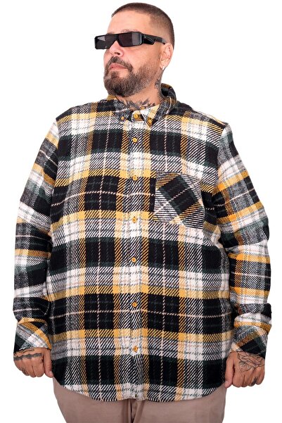 ModeXL Mode XL Large Size Men's Lumberjack Shirt 25394 Mustard