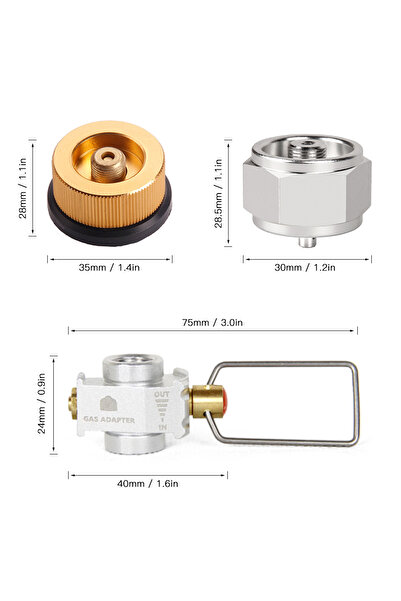 Choice1 مجموعة من 4 محولات غاز موفرة للغاز، محول موقد غاز، محول تعبئة خزان غا...