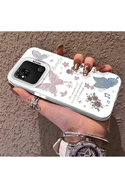 Hontinga حافظة هاتف متوافقة مع هاتف Xiaomi Redmi 9C، حافظة على شكل فراشة مضاد...