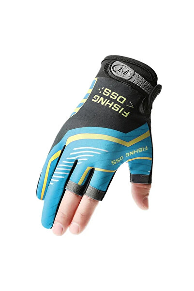 Choice قفازات صيد زرقاء عالية الجودة للرجال، مناسبة لصيد الأسماك في فصل الصيف...