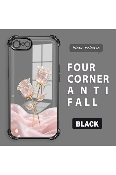 ucuc حافظة حماية من السيليكون الشفاف باللون الوردي الرومانسي المتوافقة مع هات...