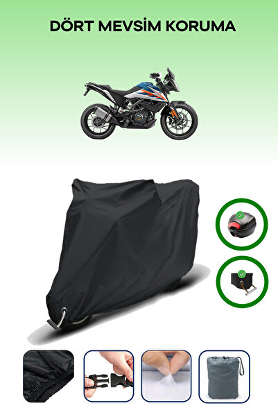 Breen Black Rear Bag and Lock Compatible Ktm 250 Adventure Compatible Motorcy...