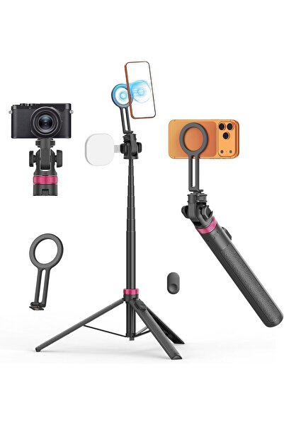 Toneof 175cm Magnetic Selfie Stick Phone Tripod