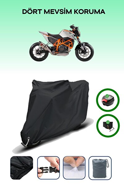 Breen حقيبة خلفية سوداء وقماش متوافق مع KTM 690 Duke R متوافق مع المحرك