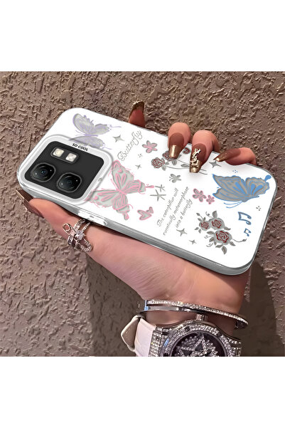 Hontinga حافظة هاتف متوافقة مع هاتف Infinix Smart 9، حافظة على شكل فراشة مضاد...