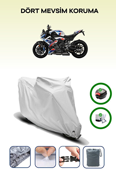 Breen حقيبة خلفية رمادية اللون ومتوافقة مع غطاء المحرك المتوافق مع BMW M 1000 R