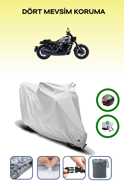 Breen حقيبة خلفية رمادية اللون ومتوافقة مع قماش المحرك المتوافق مع RKS K-Light 250