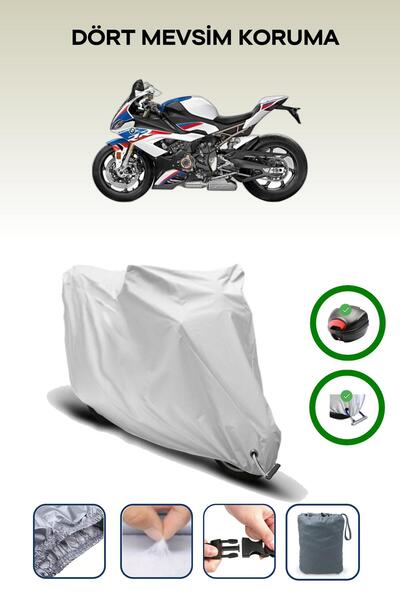 Breen حقيبة خلفية رمادية اللون ومتوافقة مع قماش المحرك المتوافق مع BMW S 1000 RR