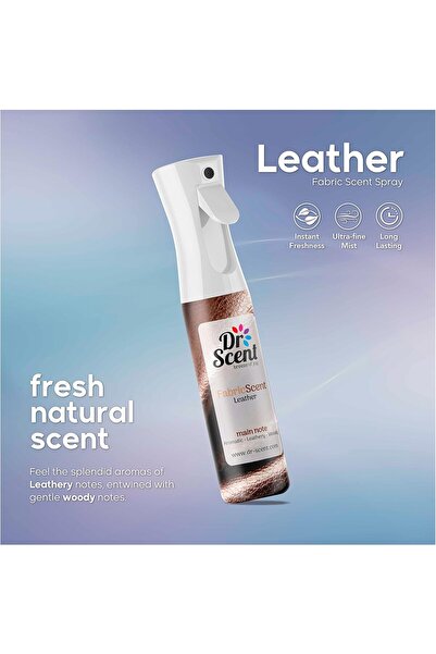 Dr Scent Breeze of Joy Fabric Spray Leather (300ml) Feel the Notes of Leather, Woody & Animalic - Safe for Fabrics