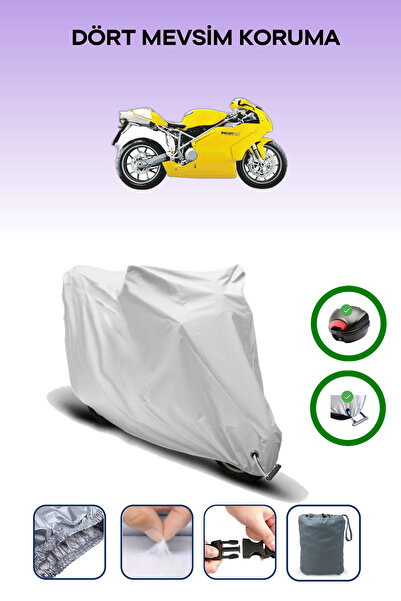 Breen حقيبة خلفية رمادية اللون ومتوافقة مع قماش المحرك المتوافق مع دوكاتي 749