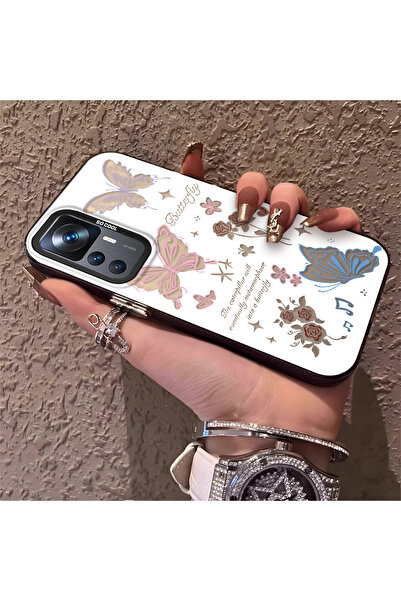 Hontinga حافظة هاتف متوافقة مع هاتف Xiaomi Mi 12T، حافظة على شكل فراشة مضادة ...