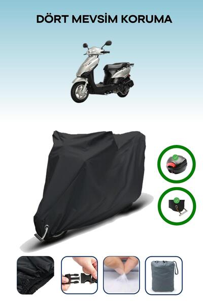 Breen Black Rear Bag and Lock Compatible Kuba Cargo Compatible Motorcycle Tar...