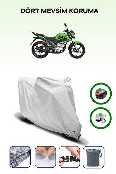 Breen Gray Rear Bag and Lock Compatible Yuki Drag 170 Compatible Motorcycle C...