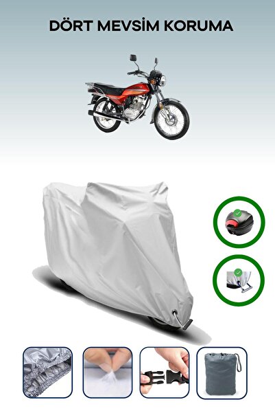 Breen حقيبة خلفية رمادية اللون ومتوافقة مع قماش المحرك المتوافق مع هوندا CGL 125