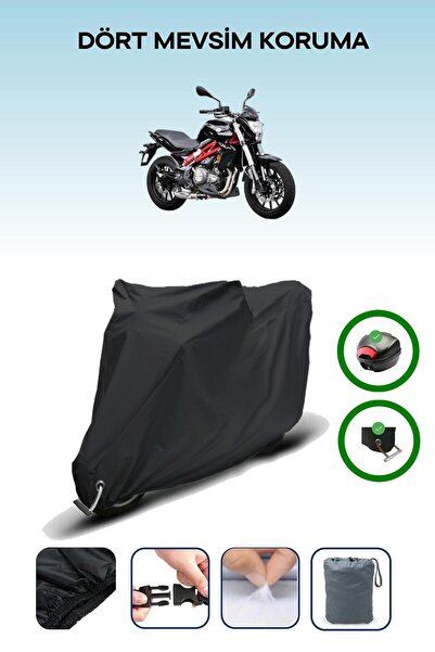 Breen Black Rear Bag and Lock Compatible Benelli Bn 302 Compatible Motorcycle...