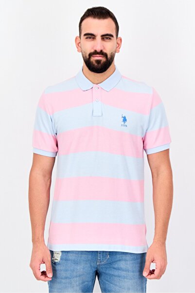 U.S. Polo Assn. Men Regular Fit Embroidered Logo Short Sleeve Polo Shirt, Multicolor