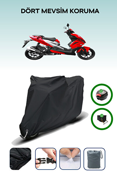 Breen حقيبة خلفية سوداء وقماش متوافق مع محرك يوكي إيمولا 125