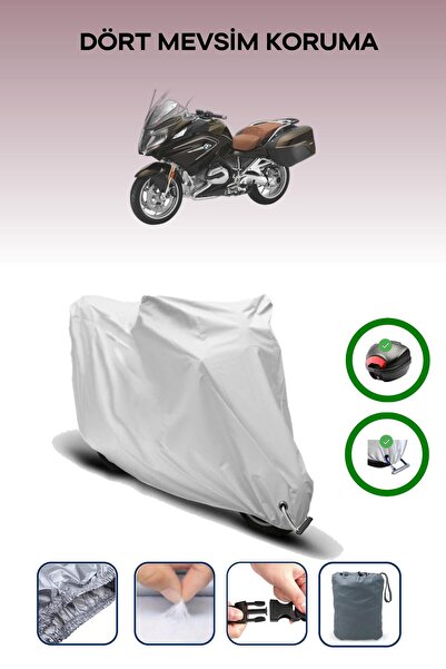 Breen حقيبة خلفية رمادية اللون ومتوافقة مع قماش المحرك المتوافق مع BMW R 1200 RT