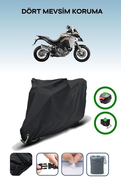Breen Black Rear Bag and Lock Compatible Ducati Multistrada 1260 Enduro Compa...