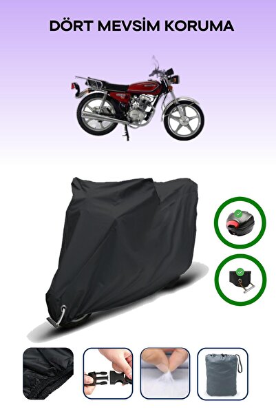 Breen Black Rear Bag and Lock Compatible Mondial 100 Mg Sport Compatible Motor Tarpaulin