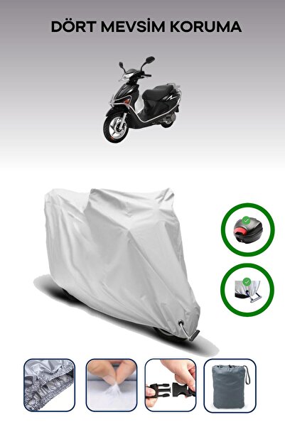 Breen حقيبة خلفية رمادية اللون ومتوافقة مع قماش المحرك المتوافق مع Kuba Matrix 125