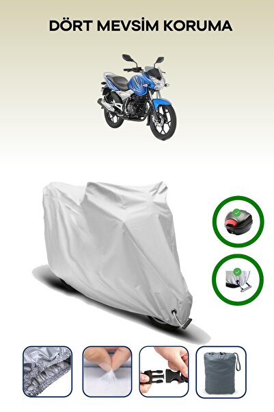Breen Gray Rear Bag and Lock Compatible Bajaj Discover 150 S Compatible Motor...