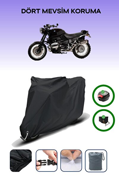 Breen حقيبة خلفية سوداء وقماش محرك متوافق مع BMW R 1100 R