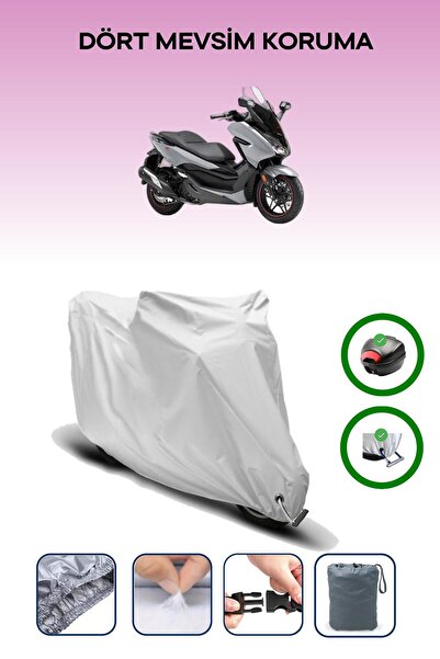 Breen Gray Rear Bag and Lock Compatible Honda Forza 750 Compatible Motorcycle...