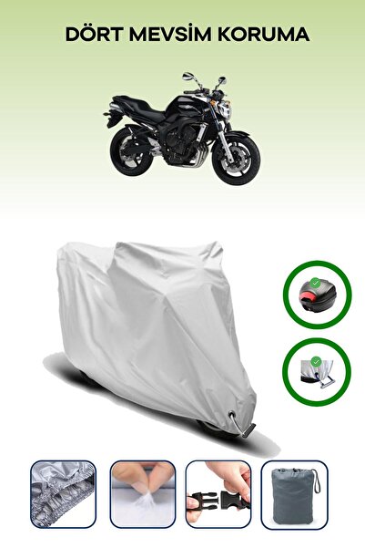 Breen Gray Tail Bag and Lock Compatible Yamaha Fz6 Compatible Motorcycle Tarp...