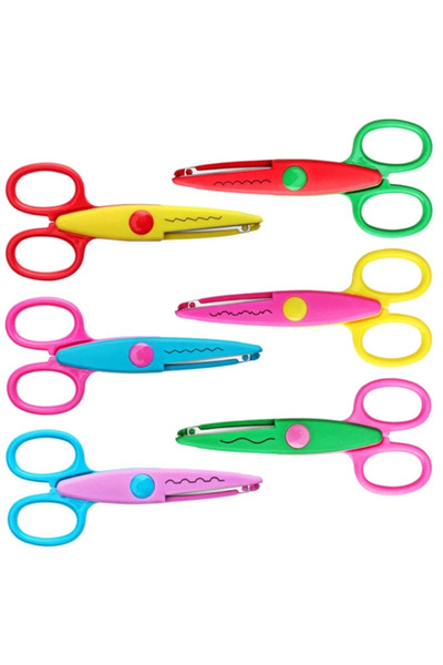 Choice5 مجموعة أدوات فنية مكونة من 6 قطع: ألبوم ألوان، مقص دانتيل مزخرف، مقص ...