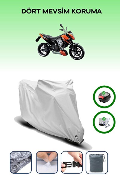 Breen حقيبة خلفية رمادية اللون ومتوافقة مع قماش المحرك المتوافق مع KTM 690 Duke