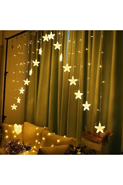 Mihristore Yıldızlı Perde Led Günışığı Fişli Led Duvar Led 4 Metre Led