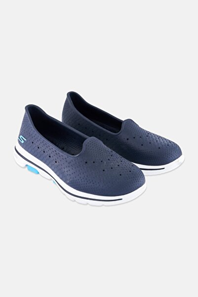 SKECHERS Women Go Walk 5 Foamies Slip On Outdoor Shoes, Navy