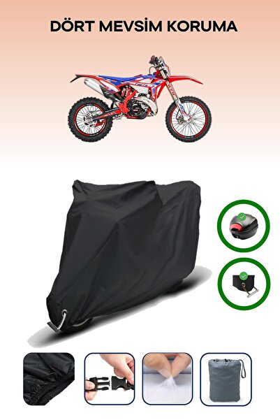 Breen حقيبة خلفية سوداء وقفل متوافقان مع بيتا RR 250 2T Enduro Racing متوافقان مع قماش المحرك