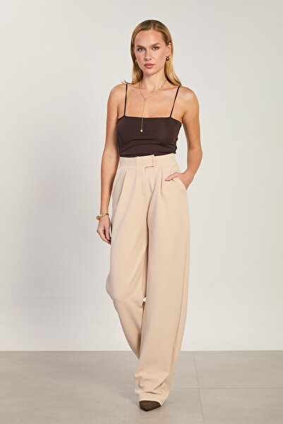 BARRELS AND OIL Women's Velcro Waist Loose Pants - Stone