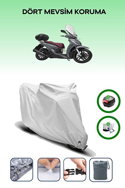 Breen Gray Rear Bag and Lock Compatible Kymco People S 125I Compatible Motorc...