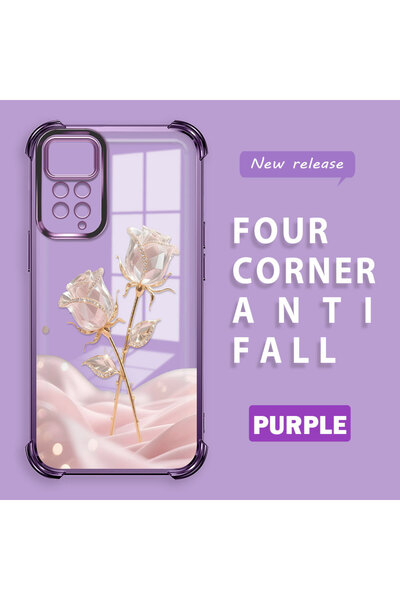 ucuc حافظة حماية من السيليكون الشفاف باللون الوردي الرومانسي المتوافق مع هاتف...