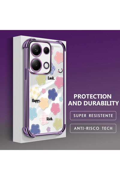 ucuc حافظة هاتف شفافة من السيليكون متوافقة مع هاتف Xiaomi Poco M6 Pro 4G بنمط...