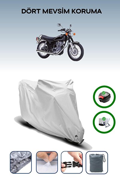 Breen حقيبة خلفية رمادية اللون ومتوافقة مع قماش المحرك المتوافق مع ياماها SR125