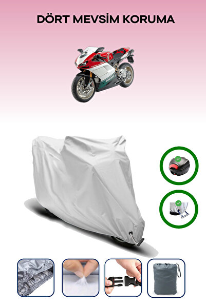 Breen حقيبة خلفية رمادية اللون ومتوافقة مع قماش المحرك المتوافق مع دوكاتي 1098 تريكولور