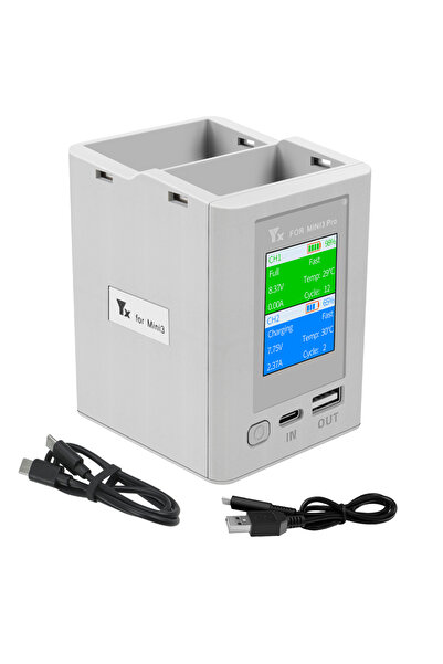 Choice3 2 batteries screen Charger Hub for DJI Mini 3 Pro Mini 4 Pro Screen D...