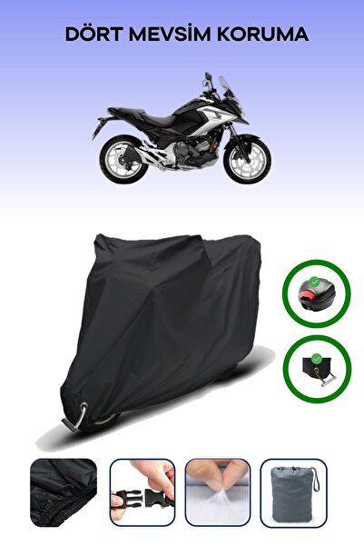Breen Black Rear Case and Lock Compatible Honda Nc 700 X Compatible Motorbike...