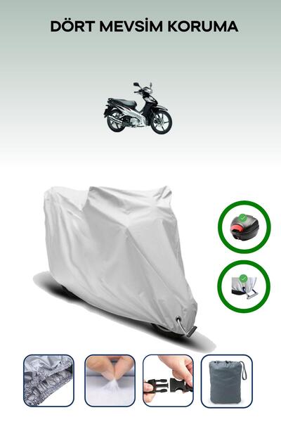 Breen حقيبة خلفية رمادية اللون ومتوافقة مع قماش المحرك المتوافق مع هوندا ويف 110