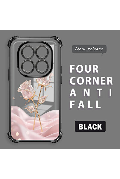 ucuc جراب حماية شفاف من السيليكون باللون الوردي الرومانسي لهاتف شاومي ريدمي ن...