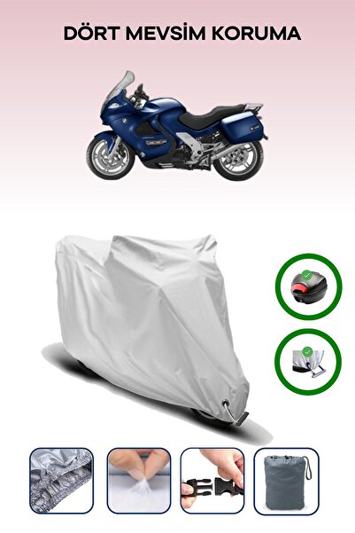 Breen حقيبة خلفية رمادية اللون ومتوافقة مع قماش المحرك المتوافق مع BMW K 1200 GT