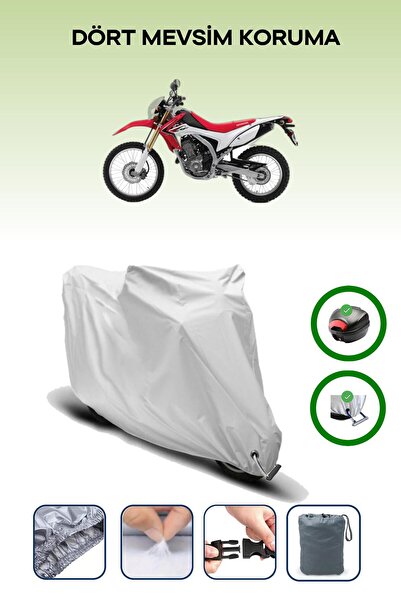 Breen Gray Rear Bag and Lock Compatible Honda Crf 250 L Compatible Motorbike ...